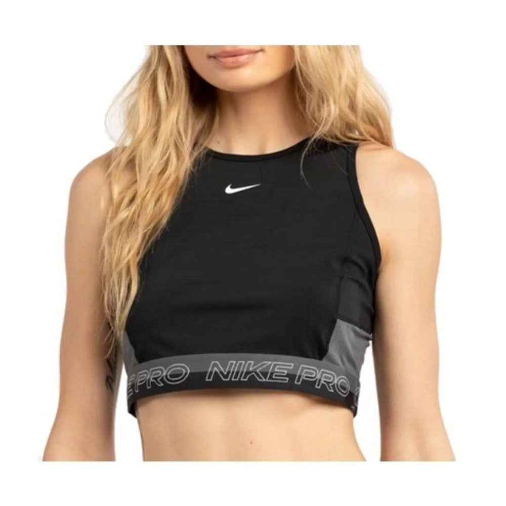 Nike Pro DriFit Crop Tank Top BNWT Size L *band is very loose, fits closer to XL